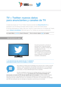 TV + Twitter: nuevos datos para anunciantes y