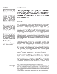 ¿Bastará introducir computadoras e Internet para eliminar la brecha