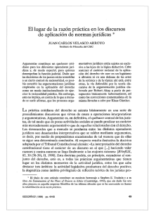 El lugar de la razón práctica en los discursos de - Isegoría