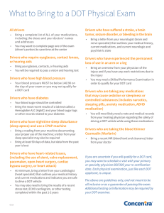 What to Bring to a DOT Physical Exam