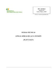 FICHAS TÉCNICAS LÍNEAS AÉREAS DE ALTA TENSIÓN (30, 45 Y