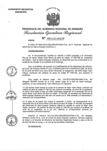 PRESIDENCIA DEL GOBIERNO REGIONAL DE AREQUIPA
