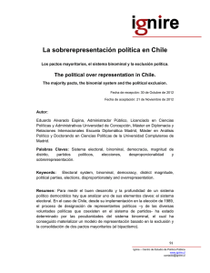 Sobre representacion politica en Chile E ALVARADO