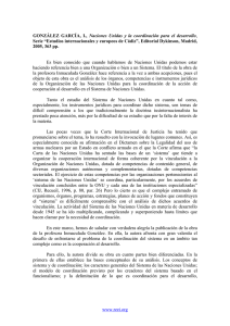 www.reei.org GONZÁLEZ GARCÍA, I., Naciones Unidas y la