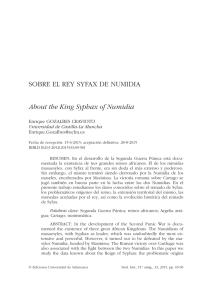 Sobre el rey Syfax de Numidia = About the King Syphax of Numidia
