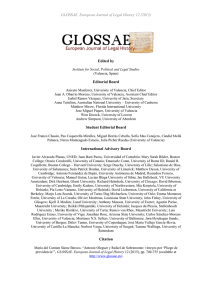 GLOSSAE. European Journal of Legal History 12 (2015) Edited by