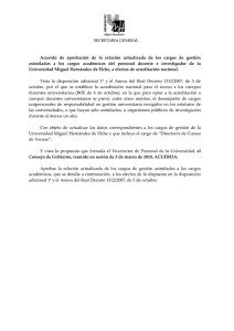 asimilación cargos de gestión - Universidad Miguel Hernández