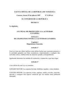 Ley Penal de Protección a la Actividad Ganadera