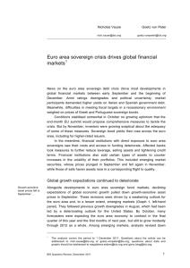 Euro area sovereign crisis drives global financial markets