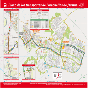 Plano de los transportes de Paracuellos de Jarama