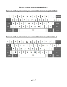 Referencia rápida: el plano wounaan para el teclado