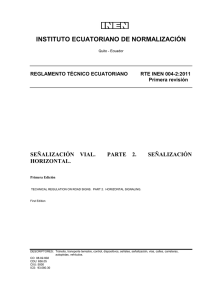 RTE INEN 004 - Ministerio de Transporte y Obras Públicas