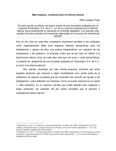 Más empleos: condición para la reforma laboral Efrén Arellano Trejo