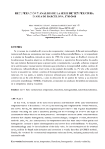 recuperación y análisis de la serie de temperatura diaria de