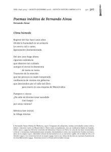 Poemas inéditos de Fernando Aínsa