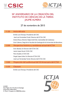 Programa de Conferencias - Universitat de Barcelona
