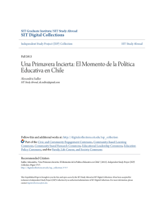 Una Primavera Incierta: El Momento de la PolÃ tica Educativa en Chile