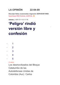 `Peligro` rindió versión libre y confesión