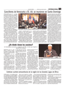 Cancilleres de Venezuela y EE. UU. se reunieron en Santo Domingo