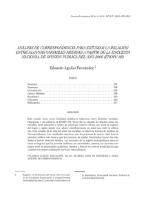 Análisis de CorrespondenCiA pArA estudiAr lA relACión entre