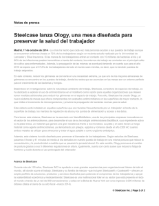 Steelcase lanza Ology, una mesa diseñada para preservar la salud