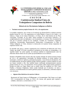 Movimientos Indígenas en Bolivia