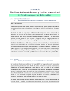 Guatemala Planilla de Activos de Reserva y Liquidez Internacional