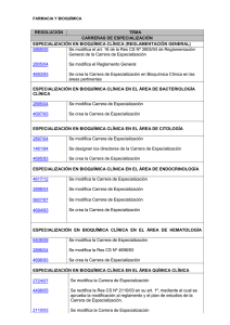 RESOLUCIÓN TEMA CARRERAS DE ESPECIALIZACIÓN