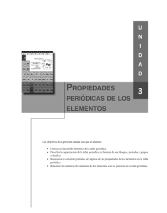 PROPIEDADES PERIÓDICAS DE LOS ELEMENTOS