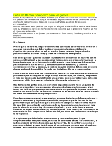 Carta de Ramón Sampedro para los jueces