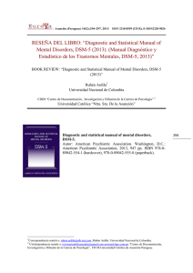RESEÑA DEL LIBRO: “Diagnostic and Statistical Manual of Mental