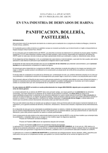 PANIFICACION, BOLLERÍA, PASTELERÍA