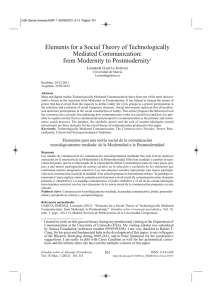 Elements for a Social Theory of Technologically Mediated