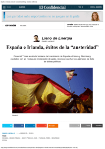 España e Irlanda, éxitos de la austeridad. Blogs de Lleno de Energía