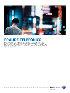 fraude telefónico - Alcatel