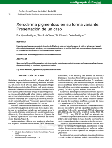 Xeroderma pigmentoso en su forma variante: Presentación de un caso