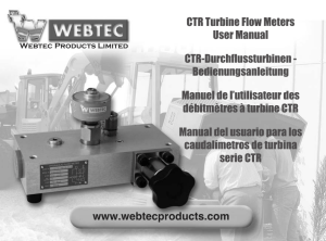 CTR Turbine Flow Meters User Manual CTR