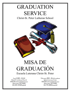 graduation service misa de graduación