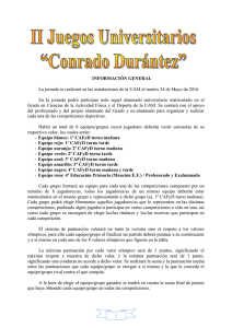 Programa II Juegos Univesitarios "Conrado Durántez"