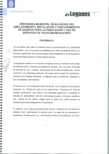 ORDENANZA MUNICIPAL REGULADORA DEL EMPLAZAMIENTO