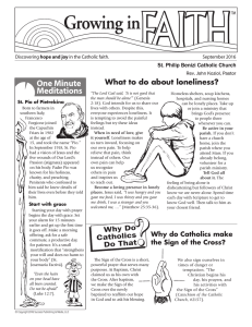 What to do about loneliness? - St Philip Benizi Catholic Church