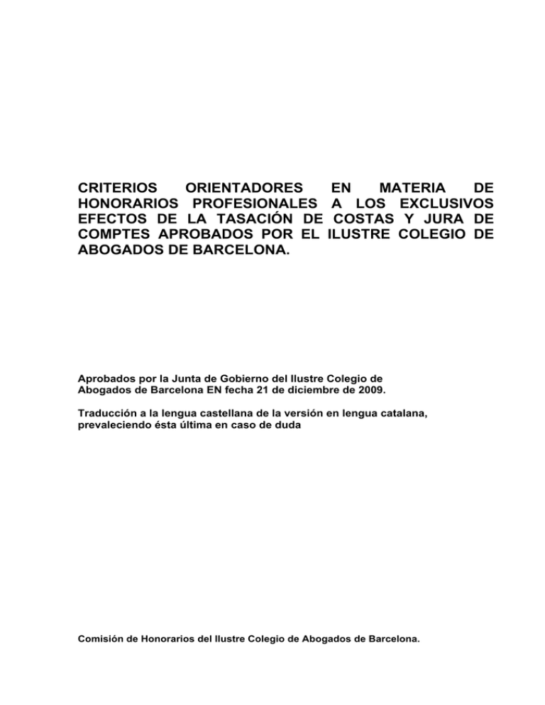 Criterios Orientadores Peritos Judiciales Barcelona 0881