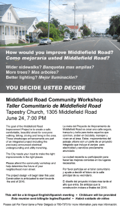 How would you improve Middlefield Road?