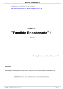 "Fundido Encadenado" 1 - mundo cultural hispano