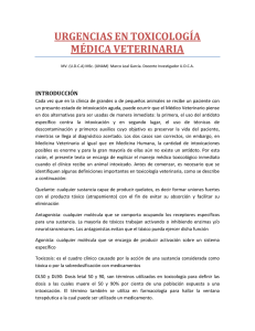 urgencias en toxicología médica veterinaria