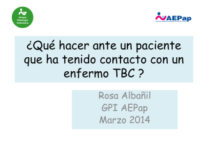 Estudio de contactos TBC - Asociación Española de Pediatría de