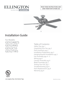 GD52ABZ5 GD52AN5 GD52CS5 GD52TW5 Installation