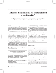 Tratamiento del nefroblastoma con trombosis tumoral cavoatrial en