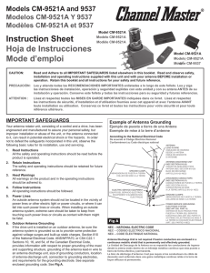Instruction Sheet Hoja de Instrucciones Mode d