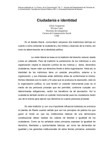 Título: Ciudadanía e identidad - Universidad Nacional de Rosario
